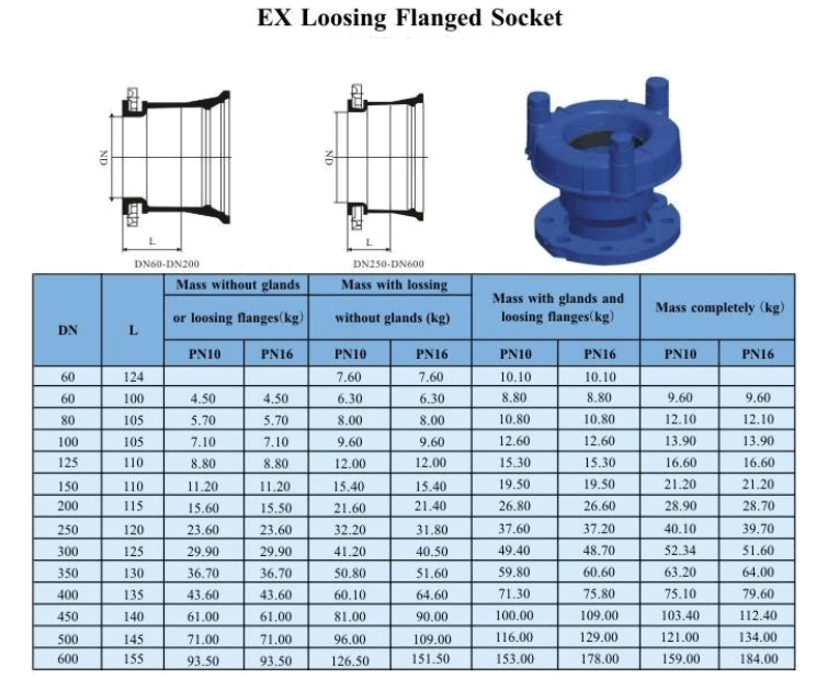 EX Loosing Flanged Socket