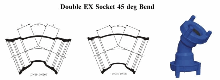 Double EX Socket 45 deg Bend-1