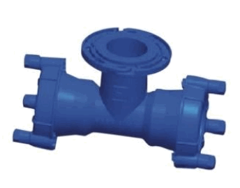 Double EX Socket Tee with Loosing Flanged Branch