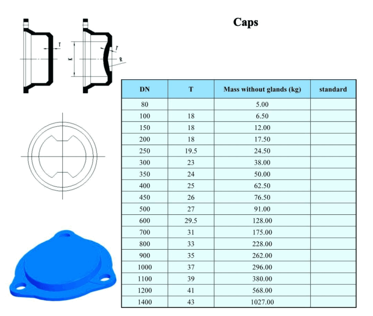 Heavy-Duty DN60-2600 Pipe End Caps